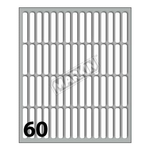 Etichette bianche permanenti Markin Copiatabu 34x5 mm - conf. 10 buste da 10 fogli/cad. - X11024